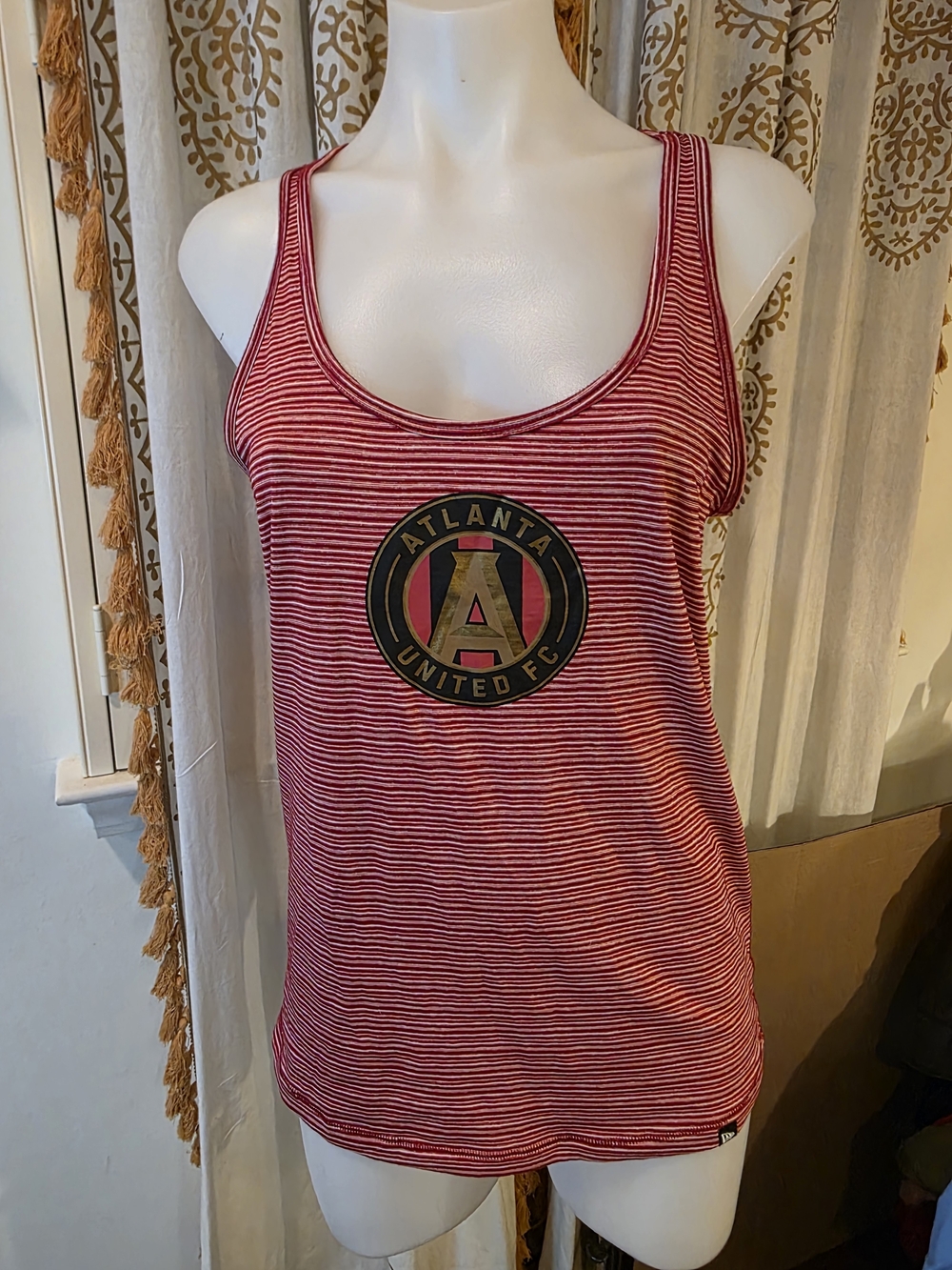 New Era Atlanta United Red Striped Tank